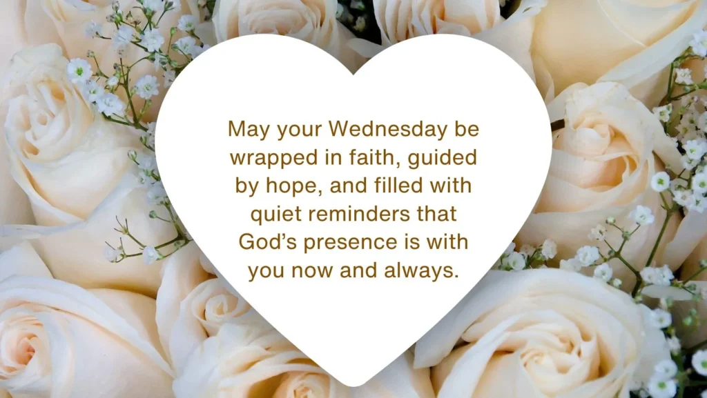 Christian Wednesday blessings image with heartfelt message and devotion
