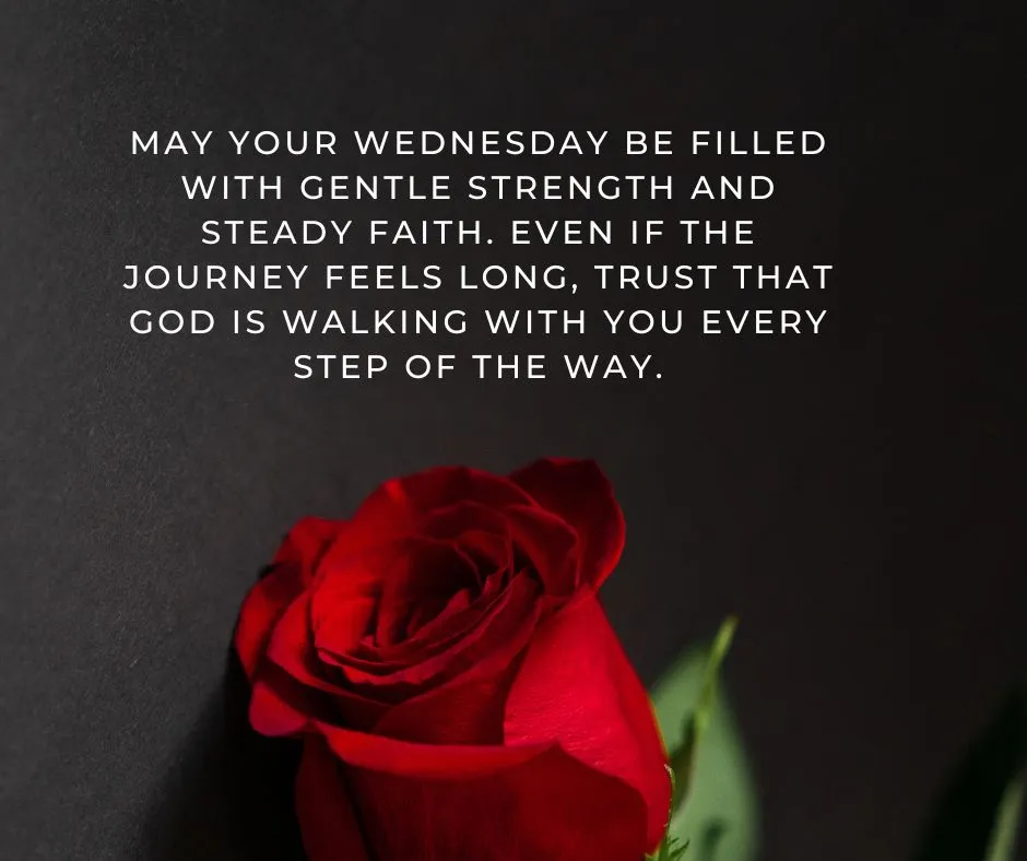 Faith-filled Wednesday blessing image reminding God’s grace and strength