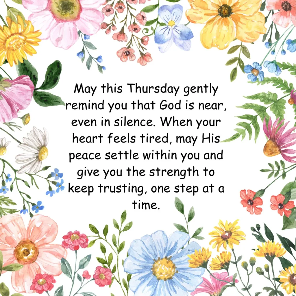 Inspirational Thursday blessing image for loved ones with prayer and hope