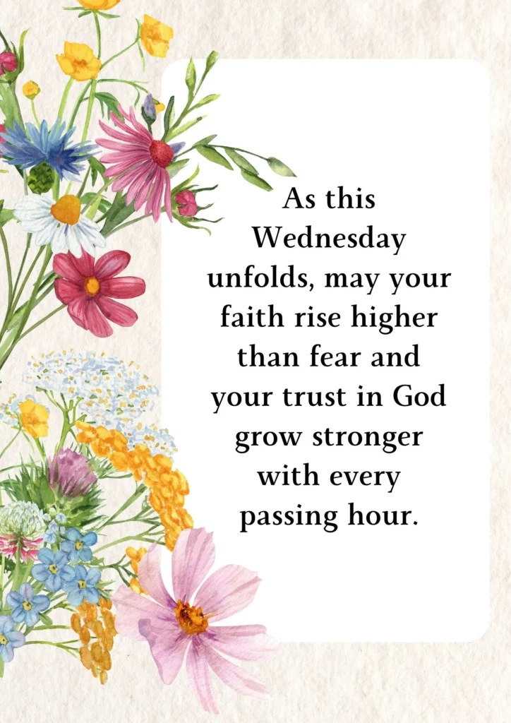 Midweek Wednesday blessing image focused on peace and renewed faith