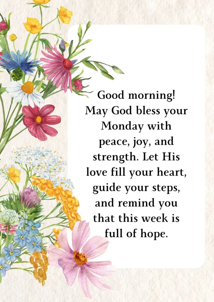 Sweet Good Morning Monday Blessings