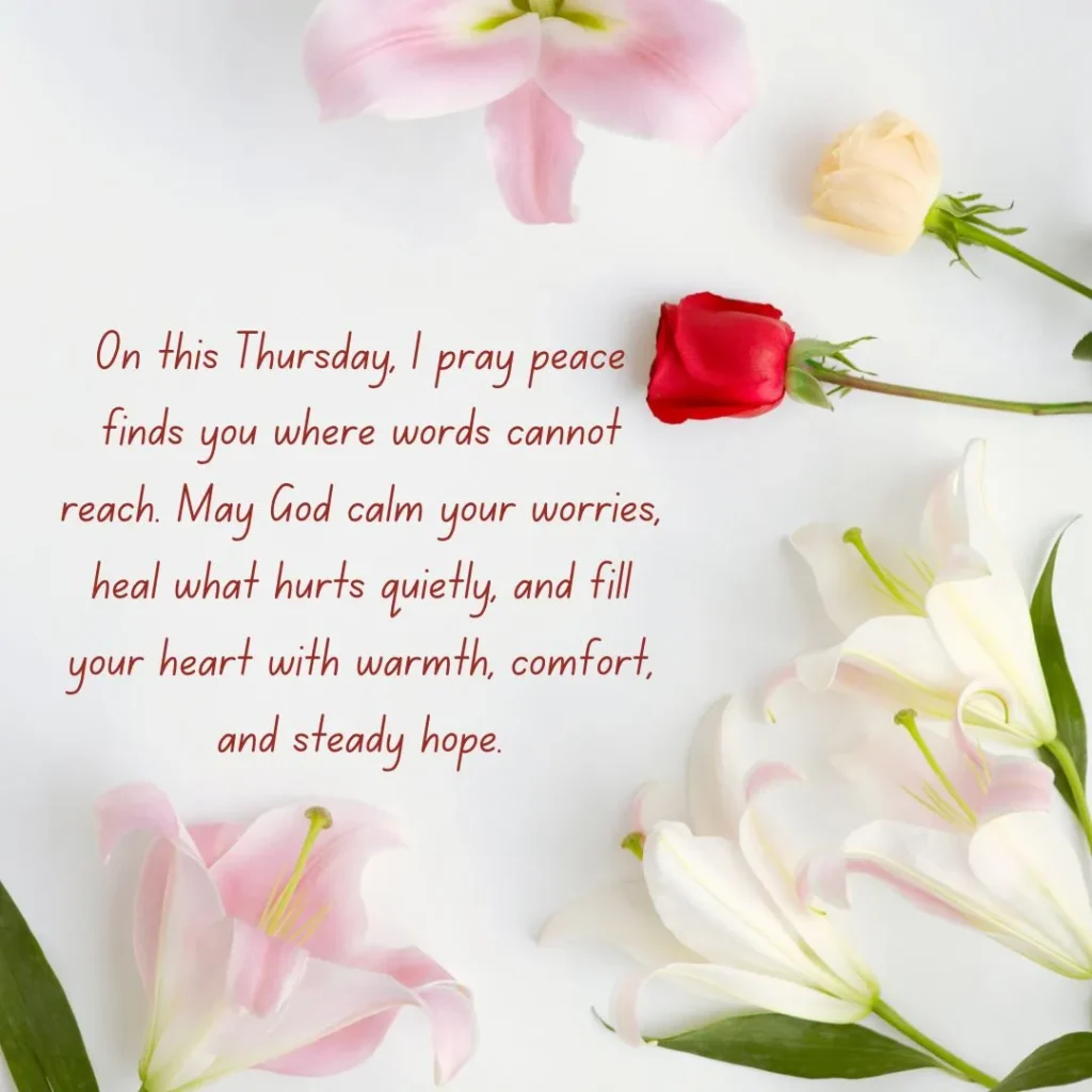 Thursday blessings image expressing love, faith, and hope for a loved one