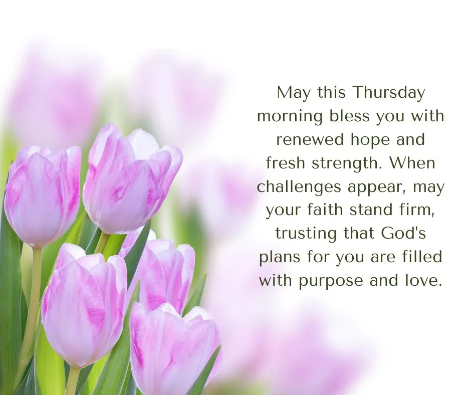 Beautiful good morning blessing Thursday image with inspirational words and spiritual encouragement