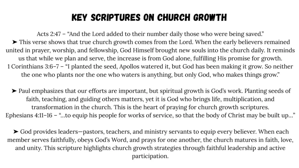 Bible Verses for Praying for Church Growth