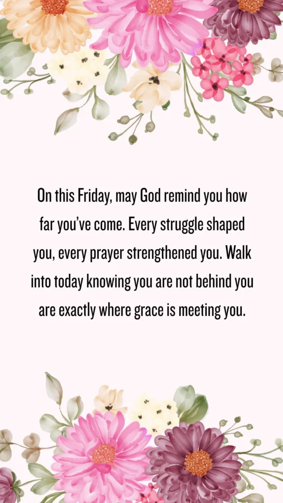 Friday blessings image with devotional message bringing calm thoughts and spiritual renewal