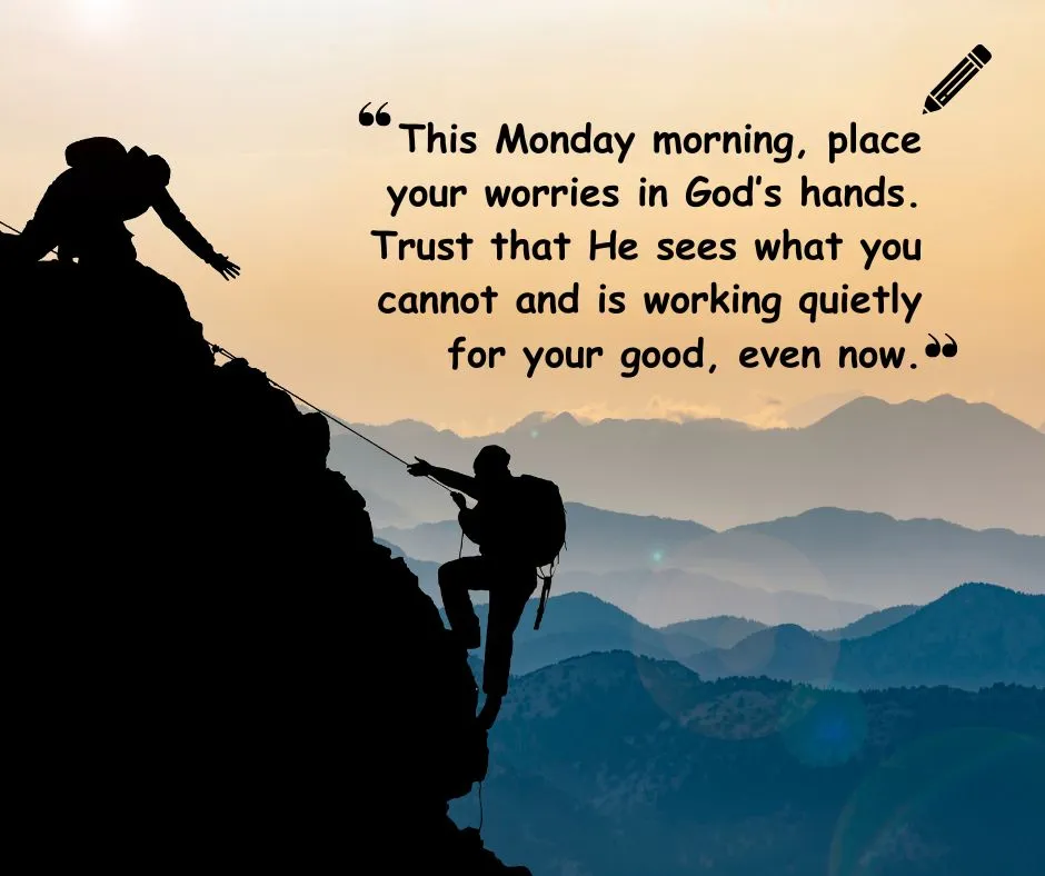 Good morning Monday blessings and prayers image focused on renewed strength and God’s unfailing love