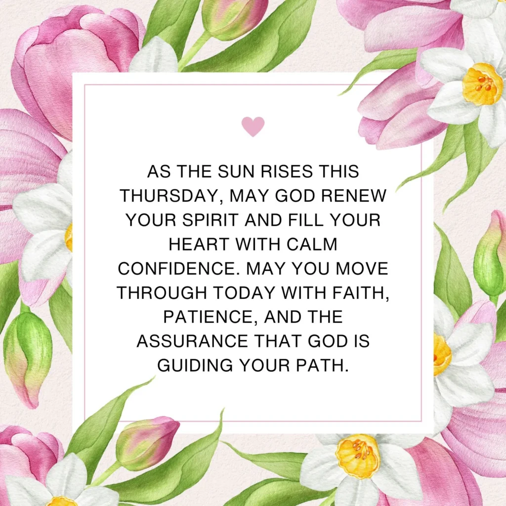Good morning Thursday blessings image and quote filled with faith, peace, and trust in God