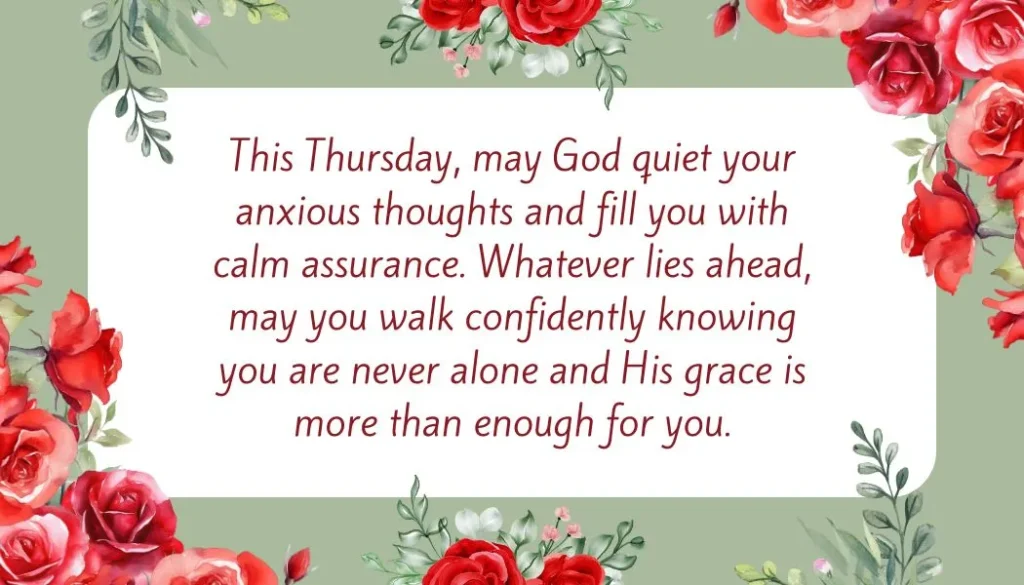 Good morning Thursday blessings image sharing God’s peace, strength, and guidance for today