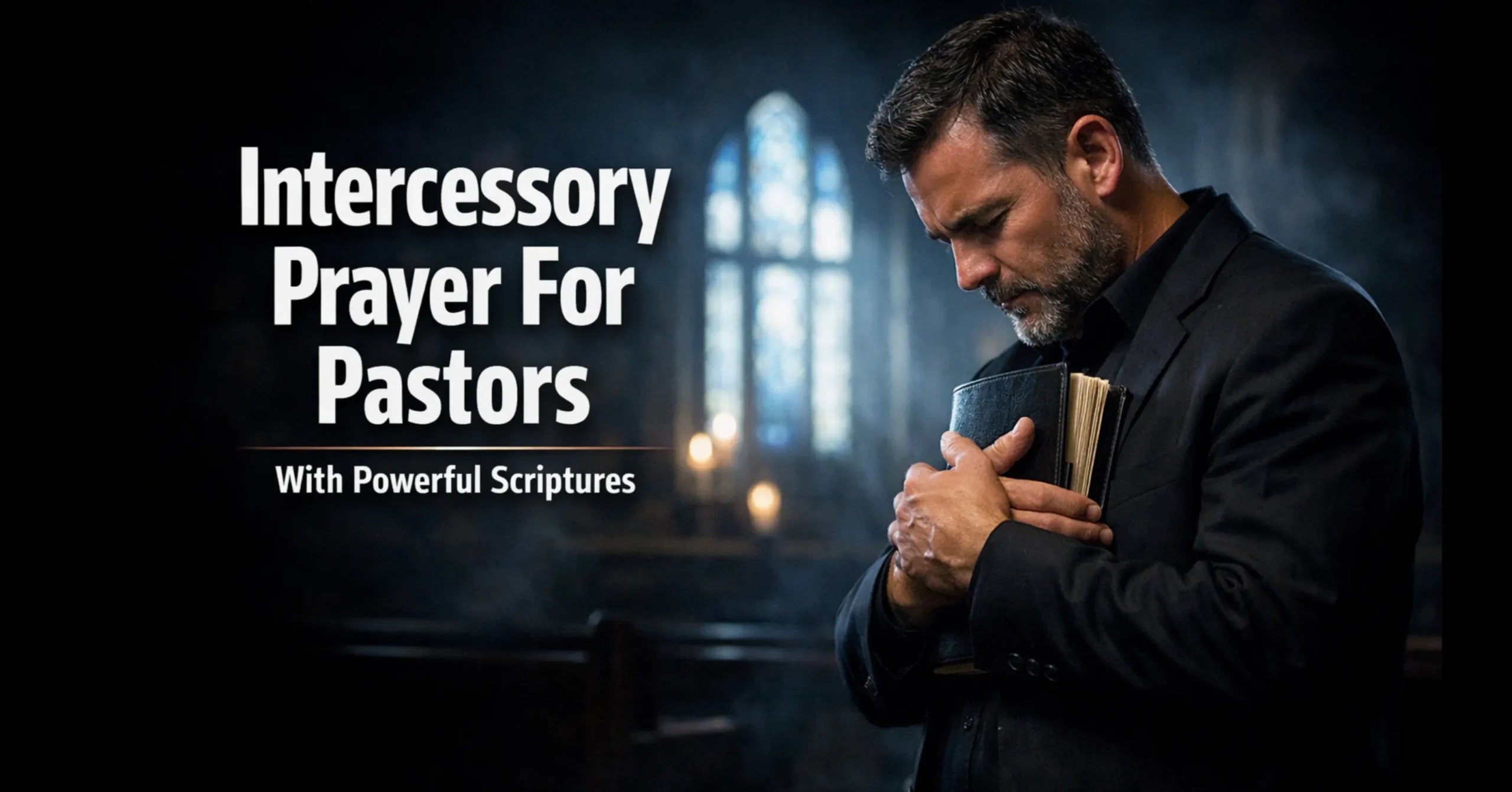 Heartfelt intercessory prayer for pastors with powerful prayers and scriptures for strength, guidance, and protection in ministry.