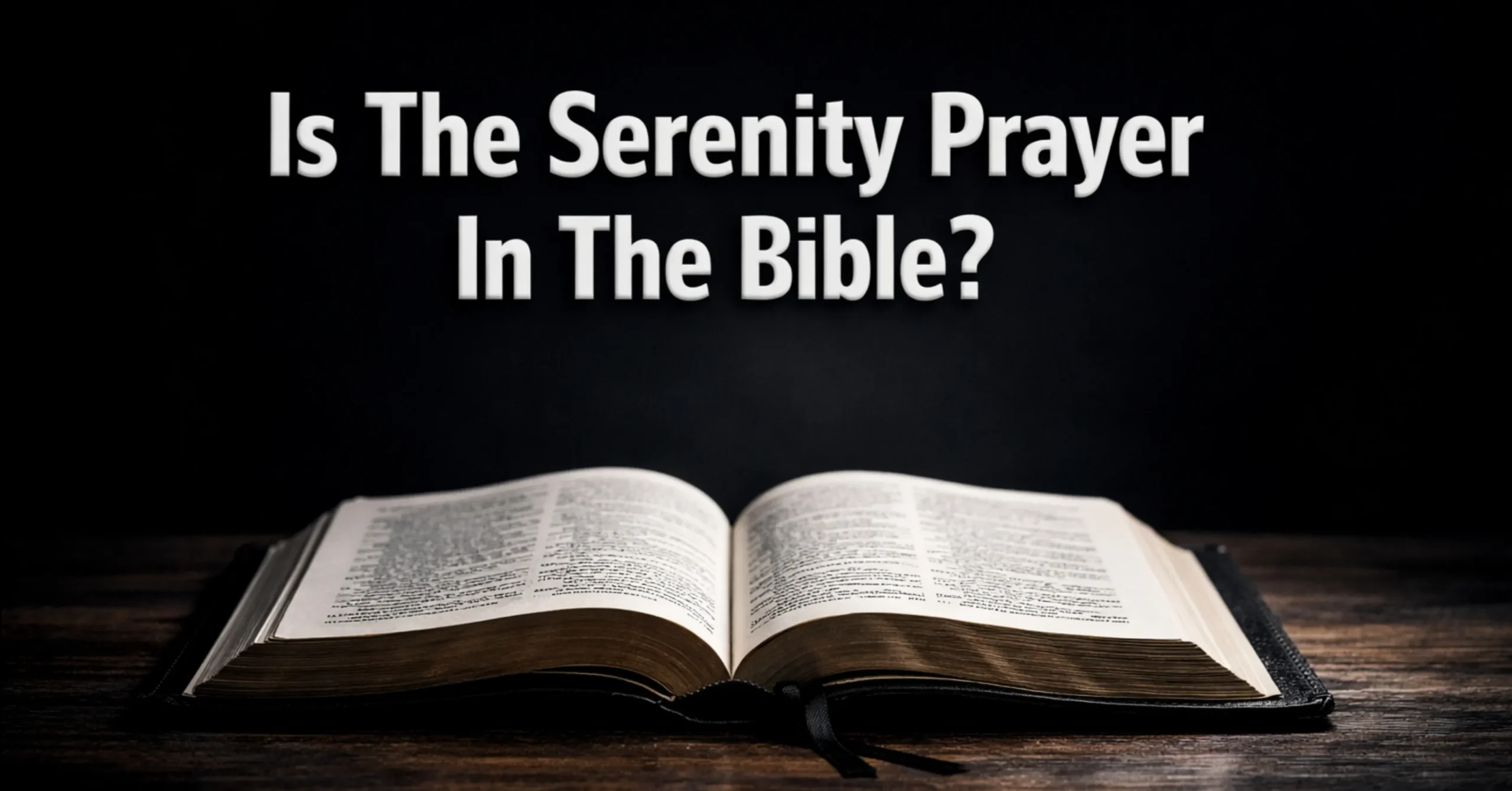 Is the Serenity Prayer in the Bible clear biblical answer for Christians
