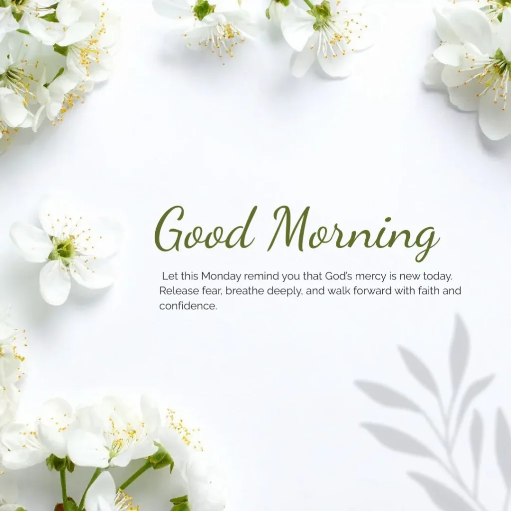 Monday morning blessings and prayers image with peaceful message about God covering plans with wisdom and peace