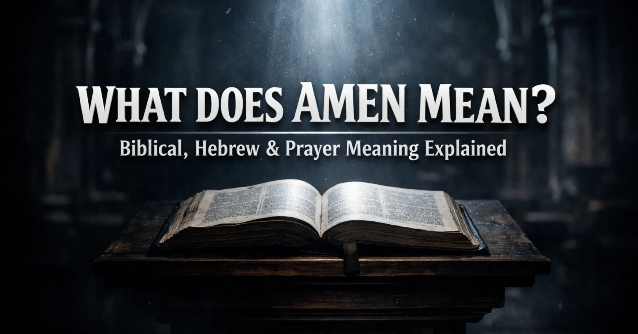 What Does Amen Mean Biblical, Hebrew, and Prayer Meaning Explained