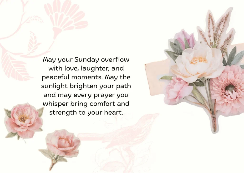 Happy Sunday Blessings Images Sending warm blessings your way. May your heart feel light, mind stay calm, and your home overflow with joy, hope, and renewed spirit today.