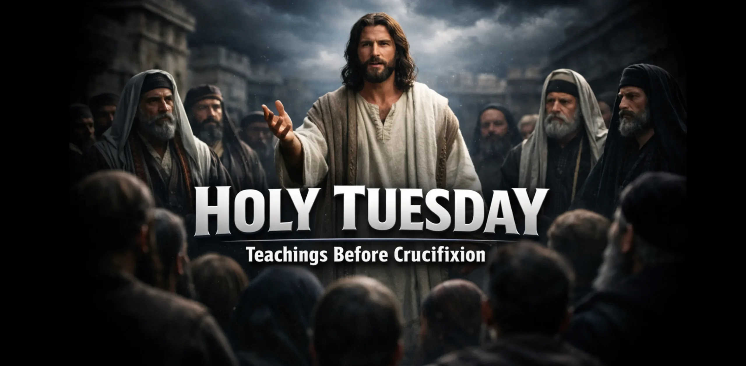 Holy Tuesday meaning – Jesus teaching disciples with parables before crucifixion