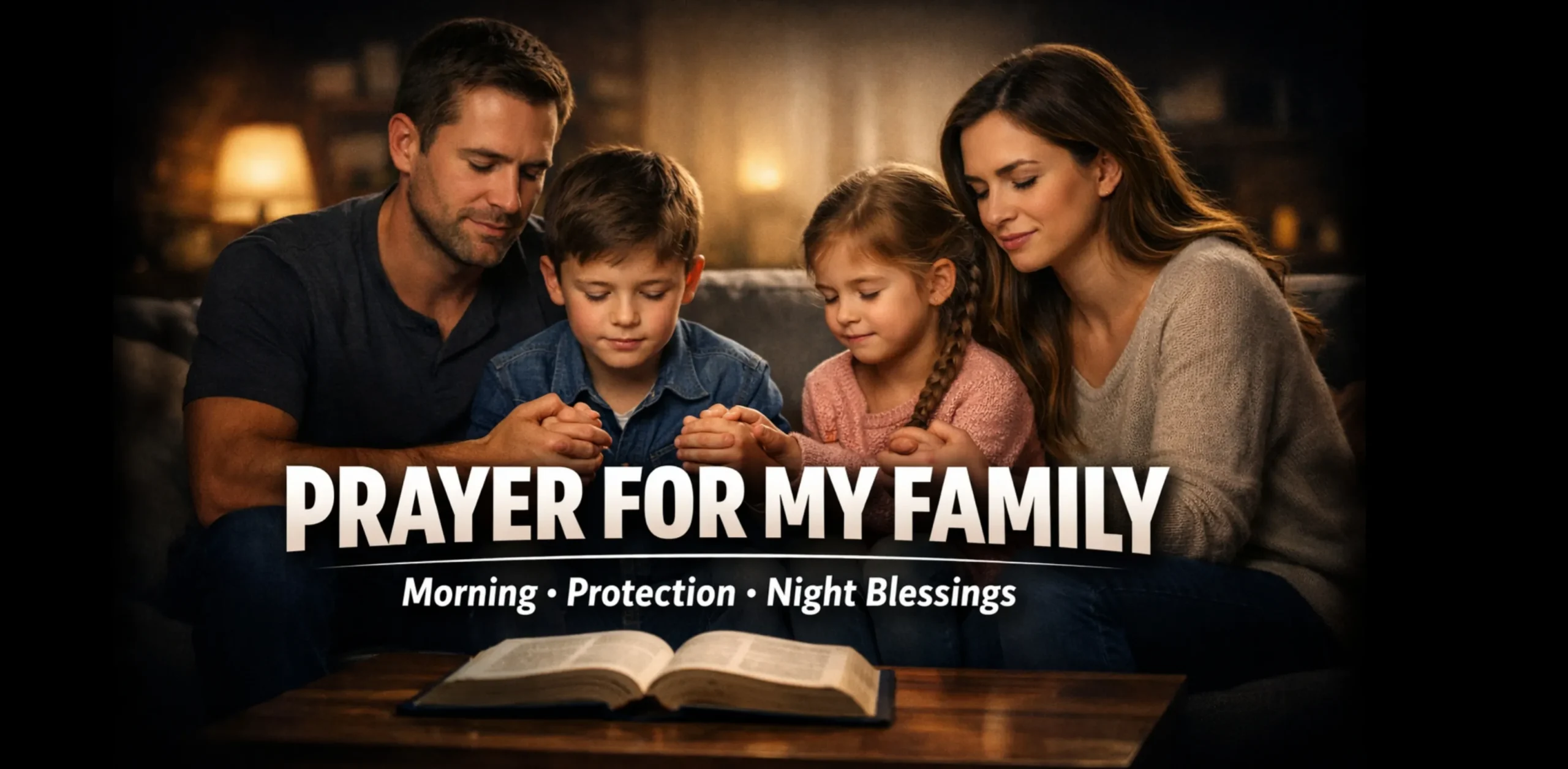 Prayer for my family asking God for protection, peace, and blessings over loved ones