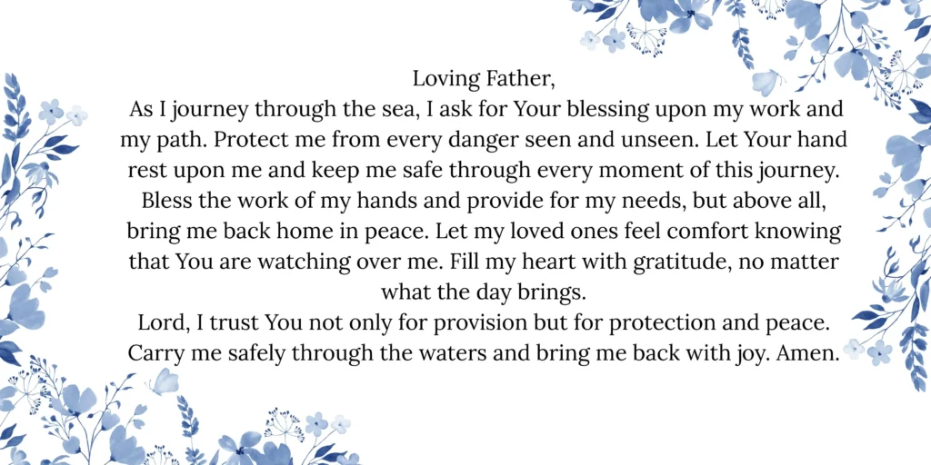 fisherman's prayer for safe return and blessing