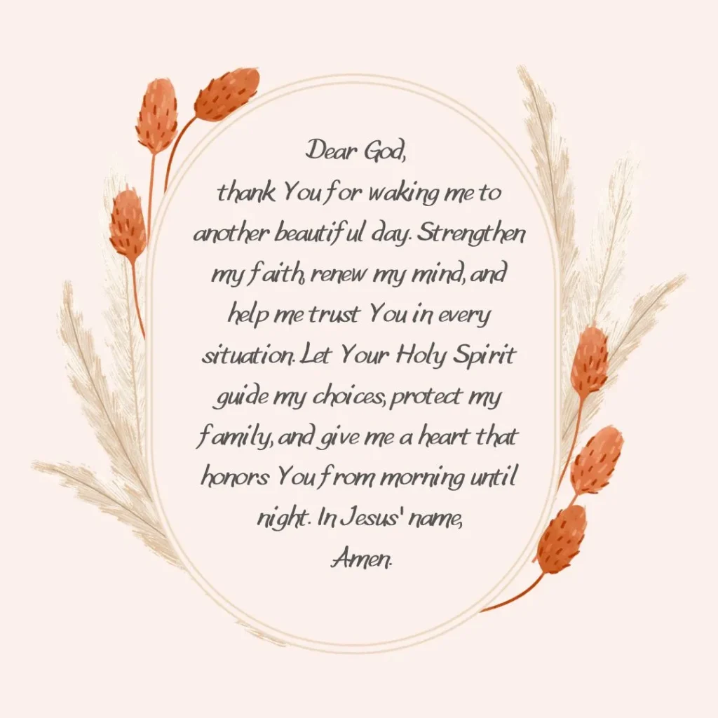 Short powerful morning prayer to strengthen faith, trust God's promises, and begin the day with confidence.