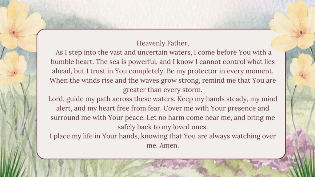 fisherman's prayer for protection and safety at sea