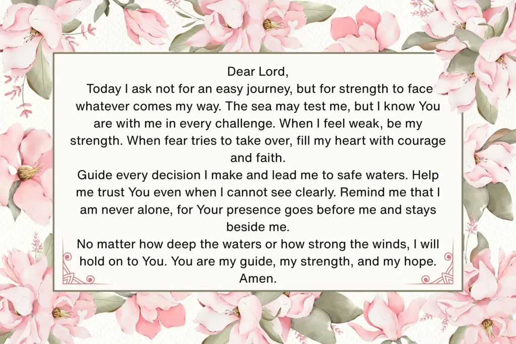 prayer for fishermen strength courage and guidance