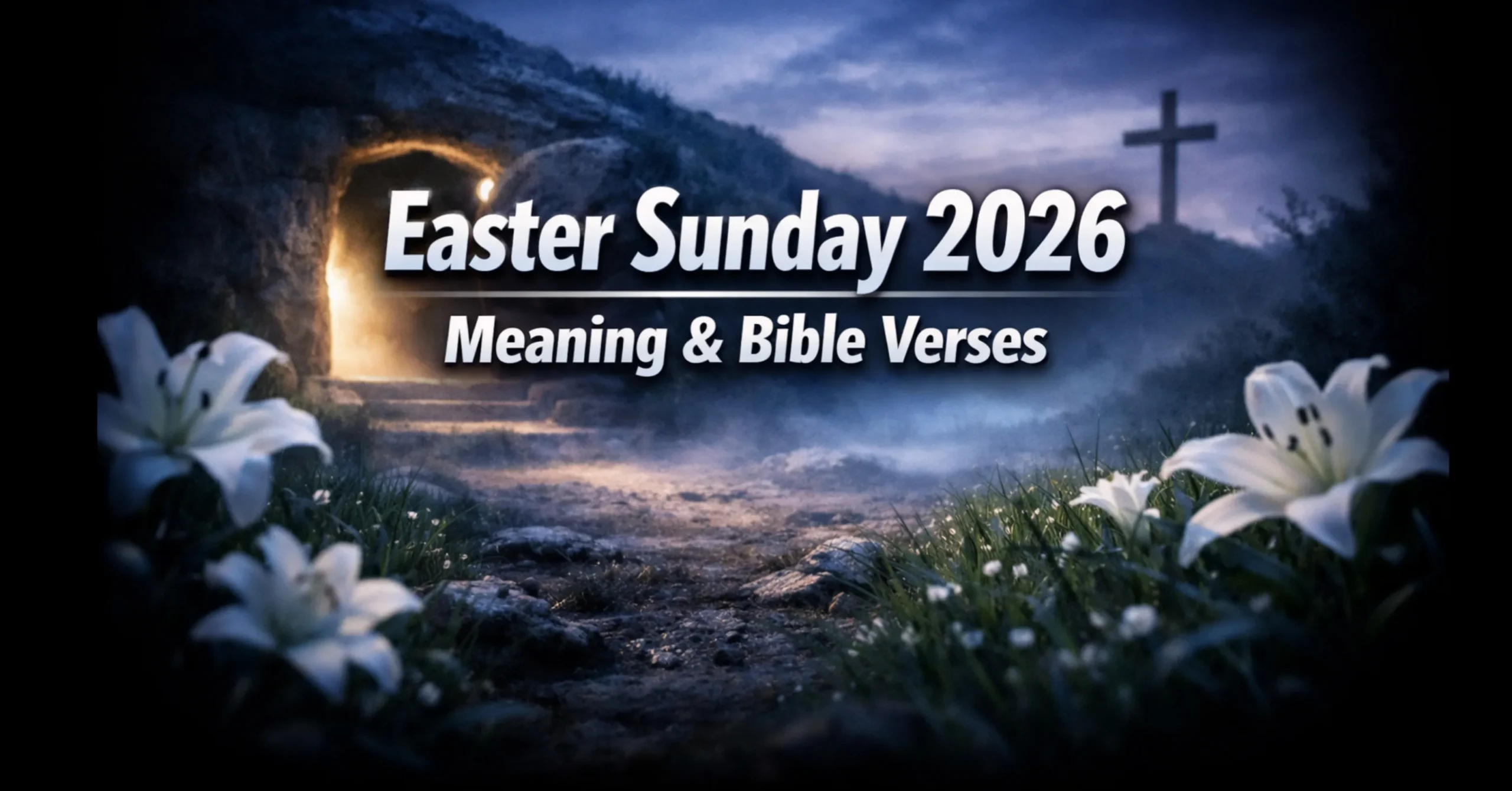 Easter Sunday 2026 celebration with church and inspirational Bible verses