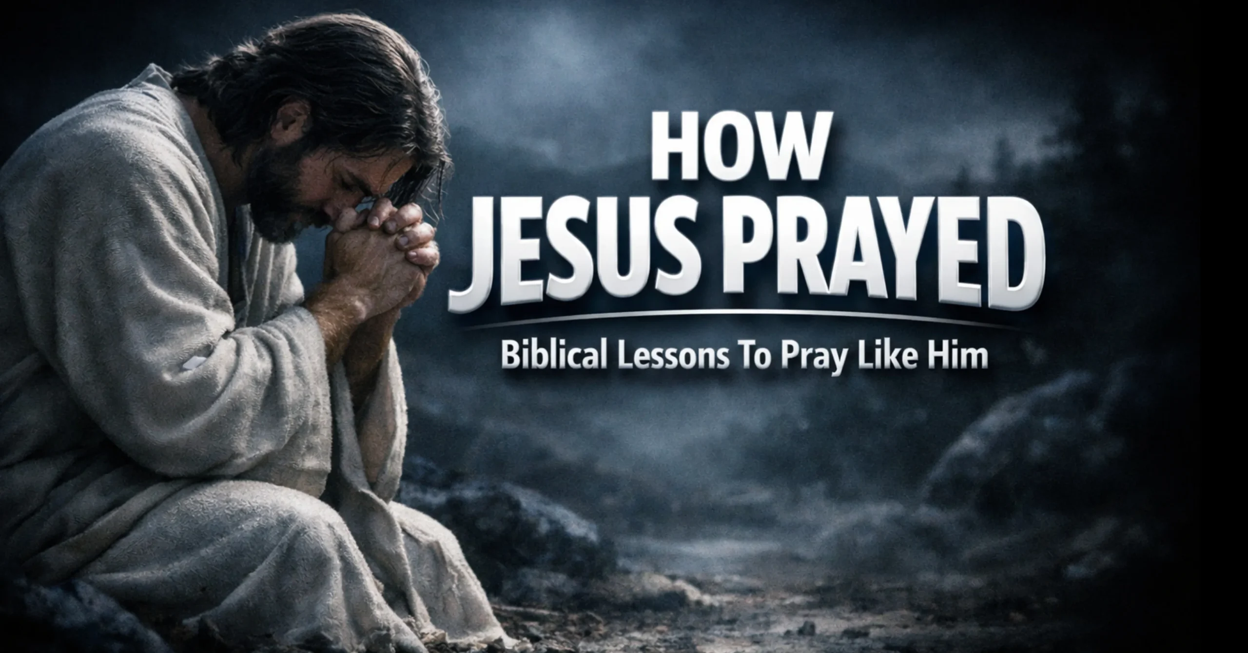 How Jesus prayed in the Bible showing simple and powerful prayer example