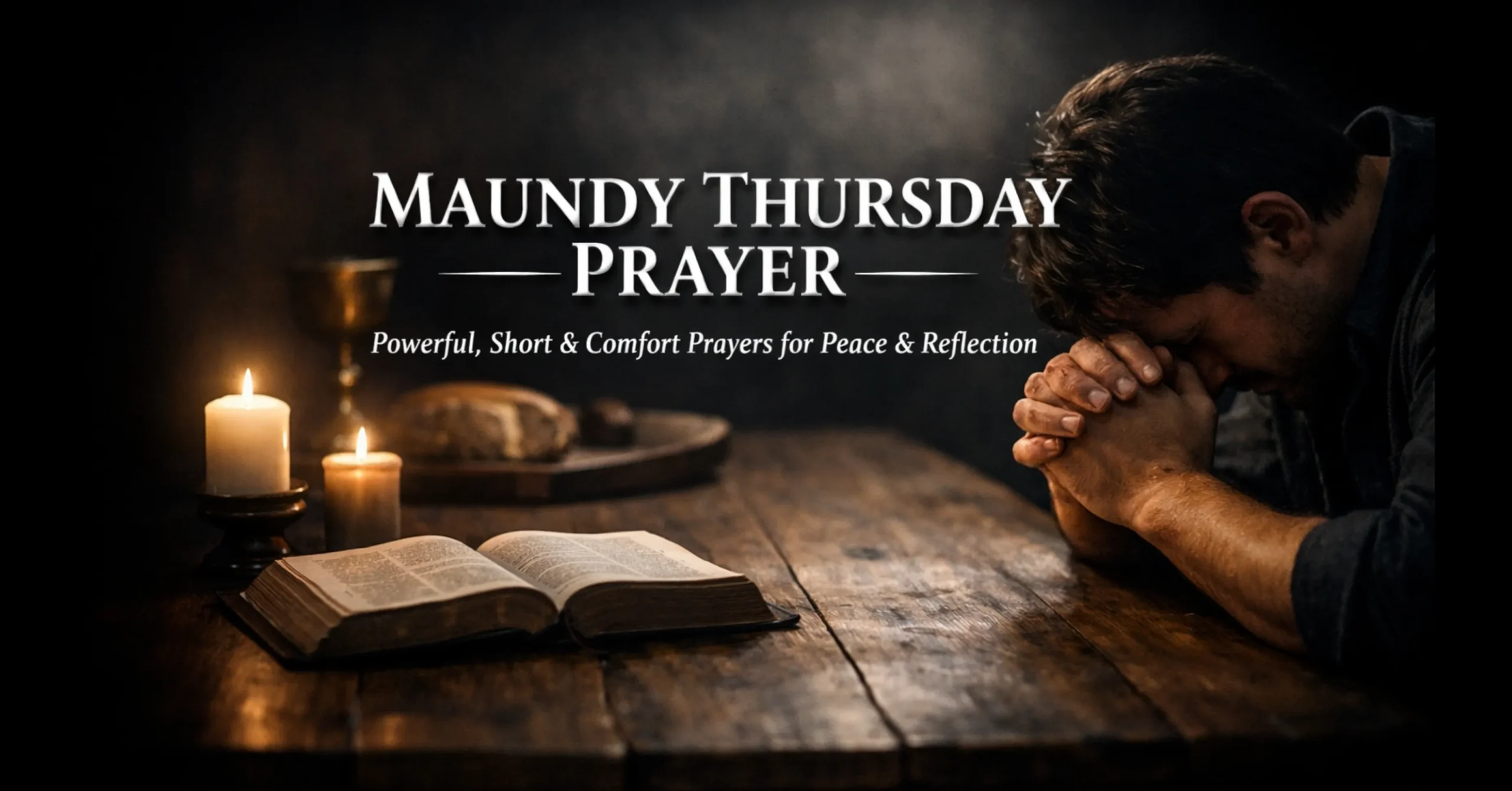 Maundy Thursday prayer with Jesus and disciples, including short, comfort, and devotional prayers