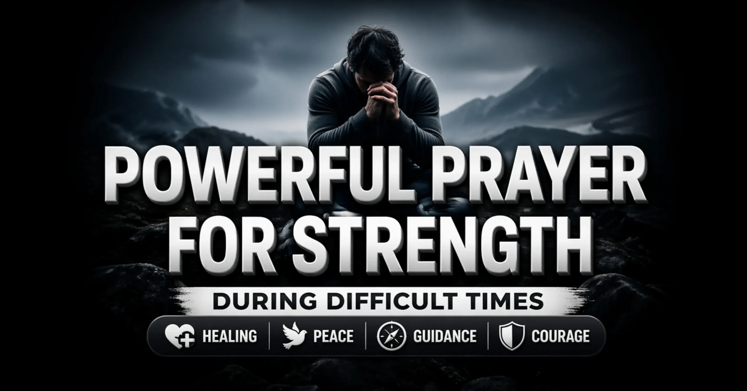 Prayer for strength during difficult times with healing peace and guidance in Christian faith