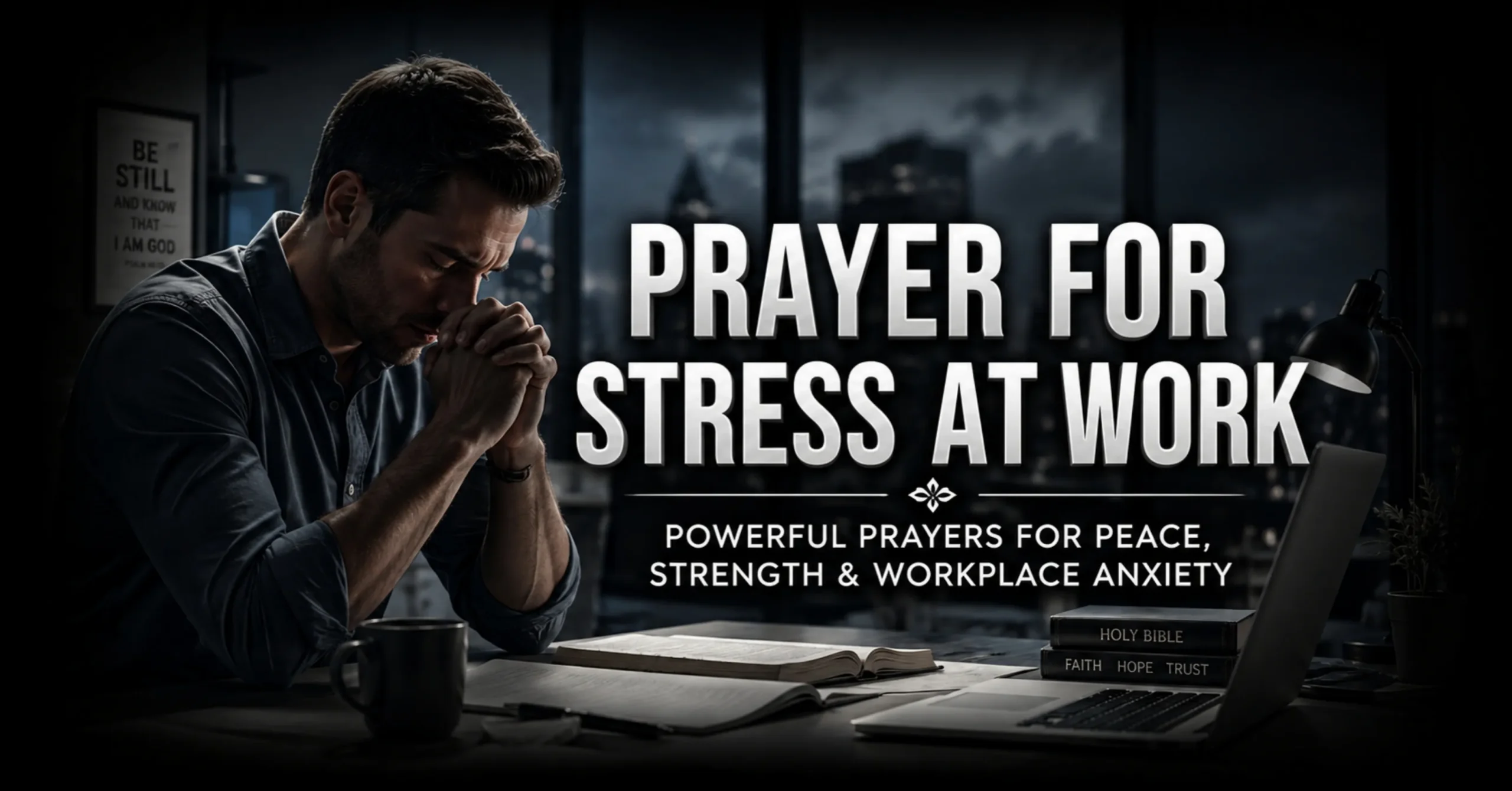 prayer for stress at work for peace and strength in workplace anxiety