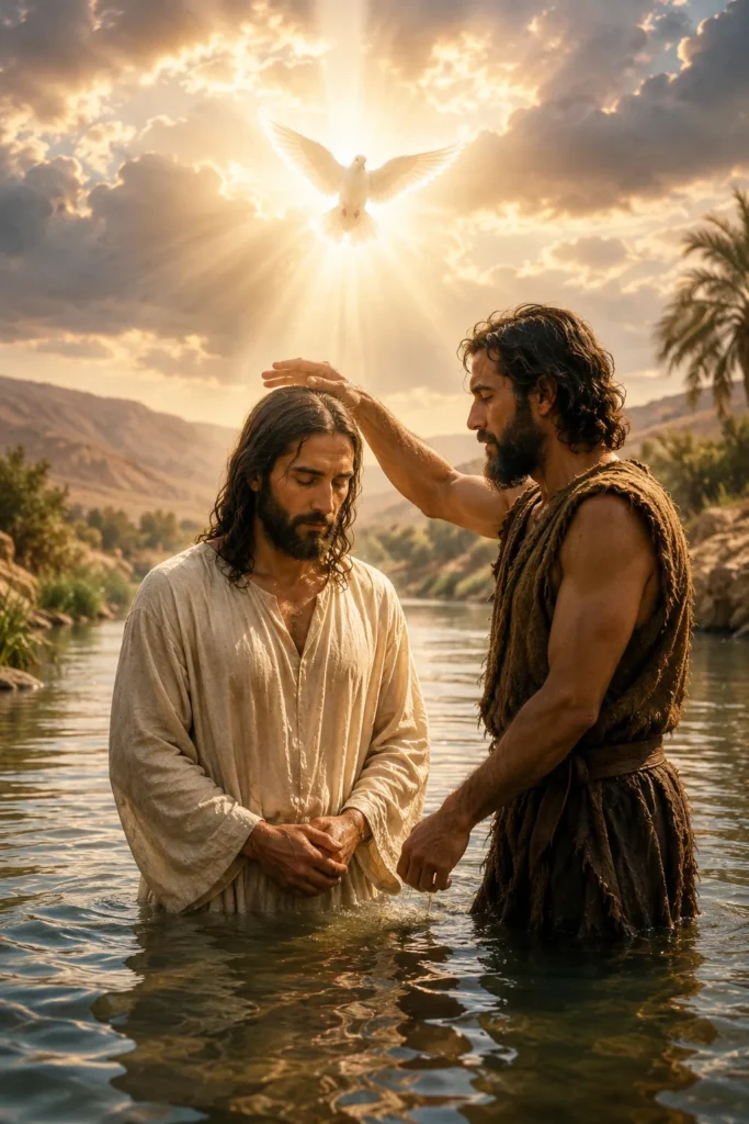 why was jesus baptized if he was jewish, Jesus baptized by John the Baptist in the Jordan River