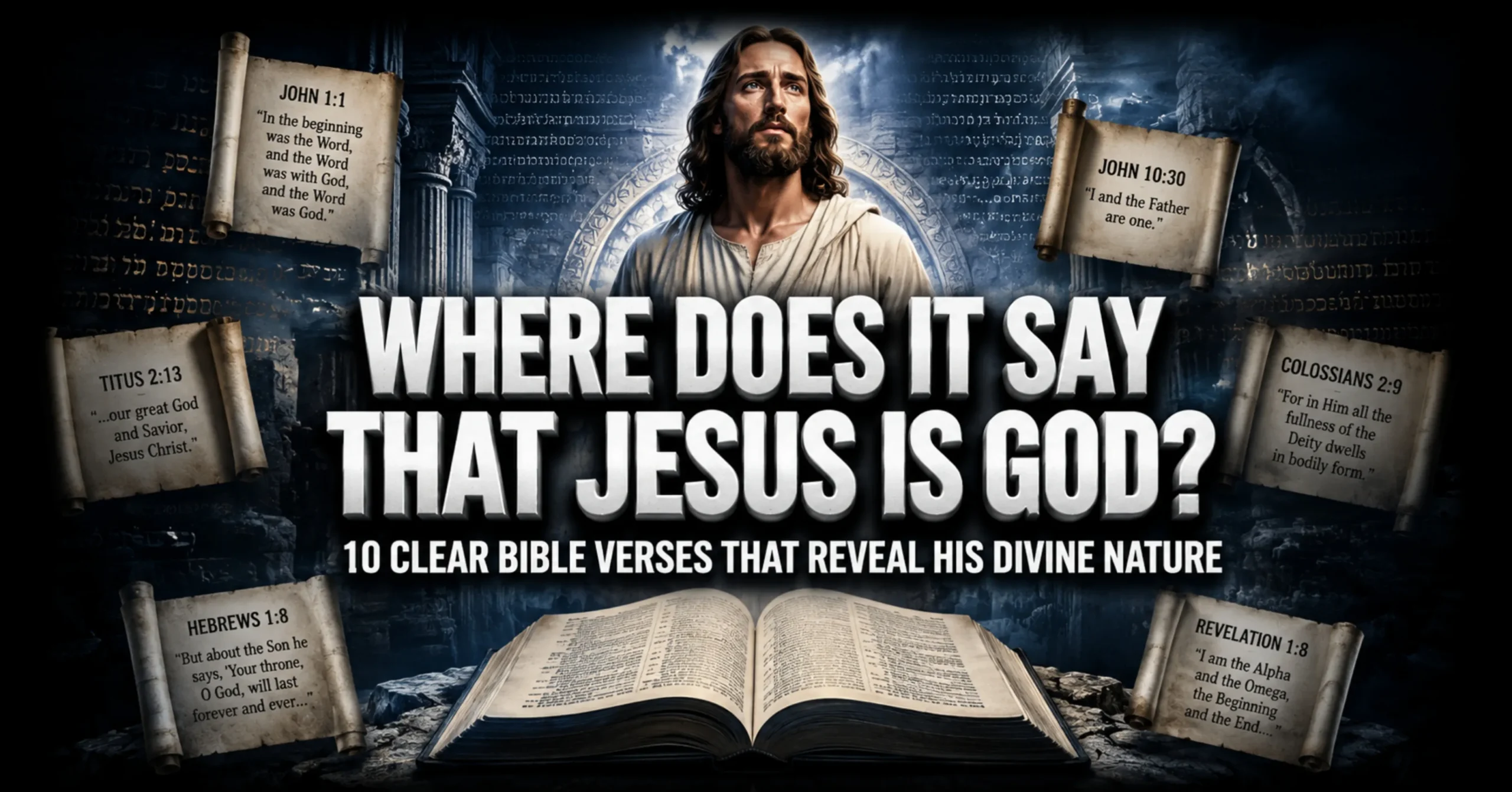 Where does it say that Jesus is God Bible verses showing John 1:1, John 10:30 and Christ divinity in Scripture