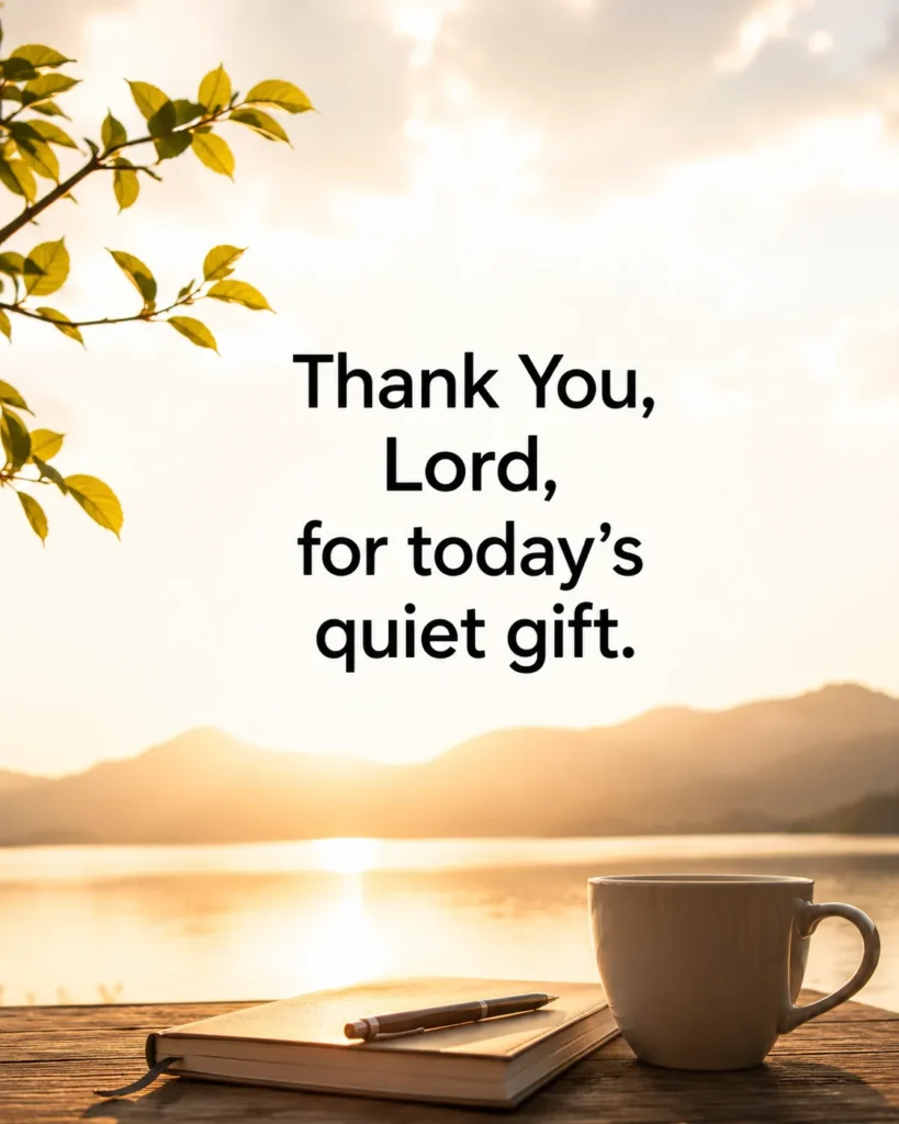 Simple Christian gratitude prayer expressing thanks to God for the quiet blessings, peace, and gifts found in everyday moments.