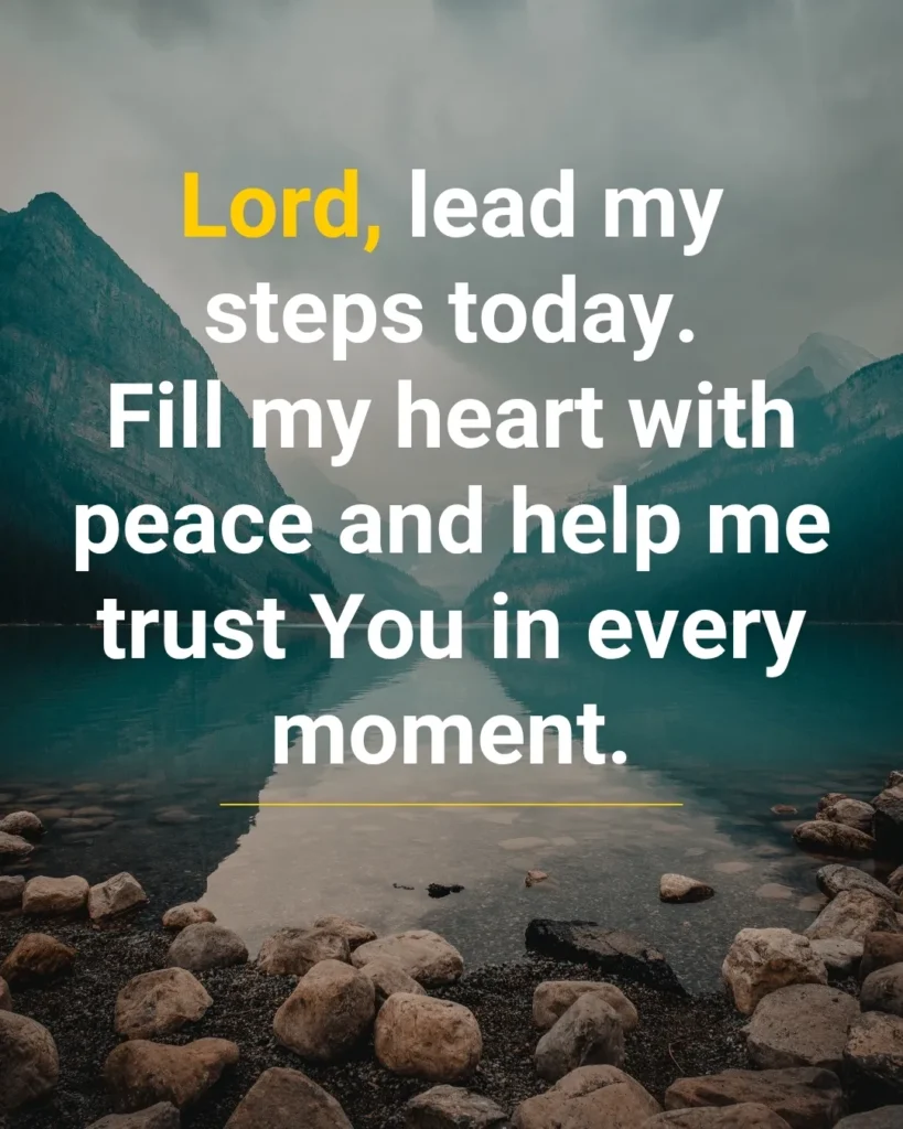 Wednesday prayer for peace and guidance asking God to lead every step and fill the heart with lasting peace.