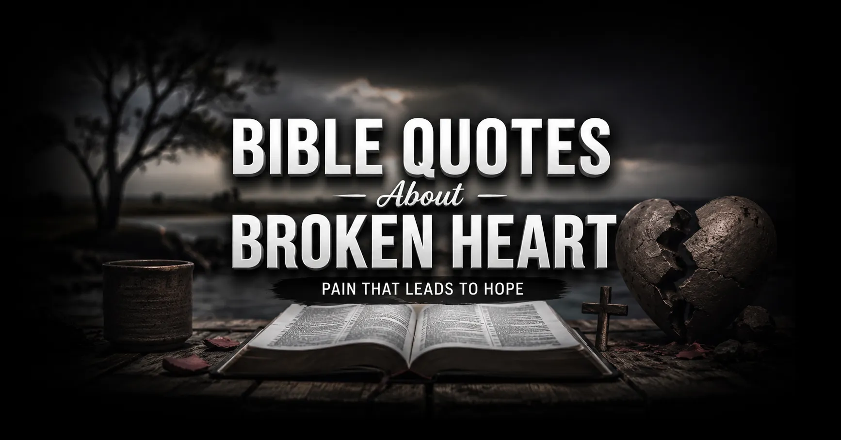 Bible Quotes About Broken Heart for healing, comfort, and hope