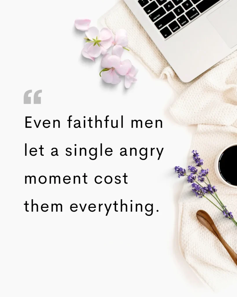 Biblical examples of anger through Moses and Saul and their consequences