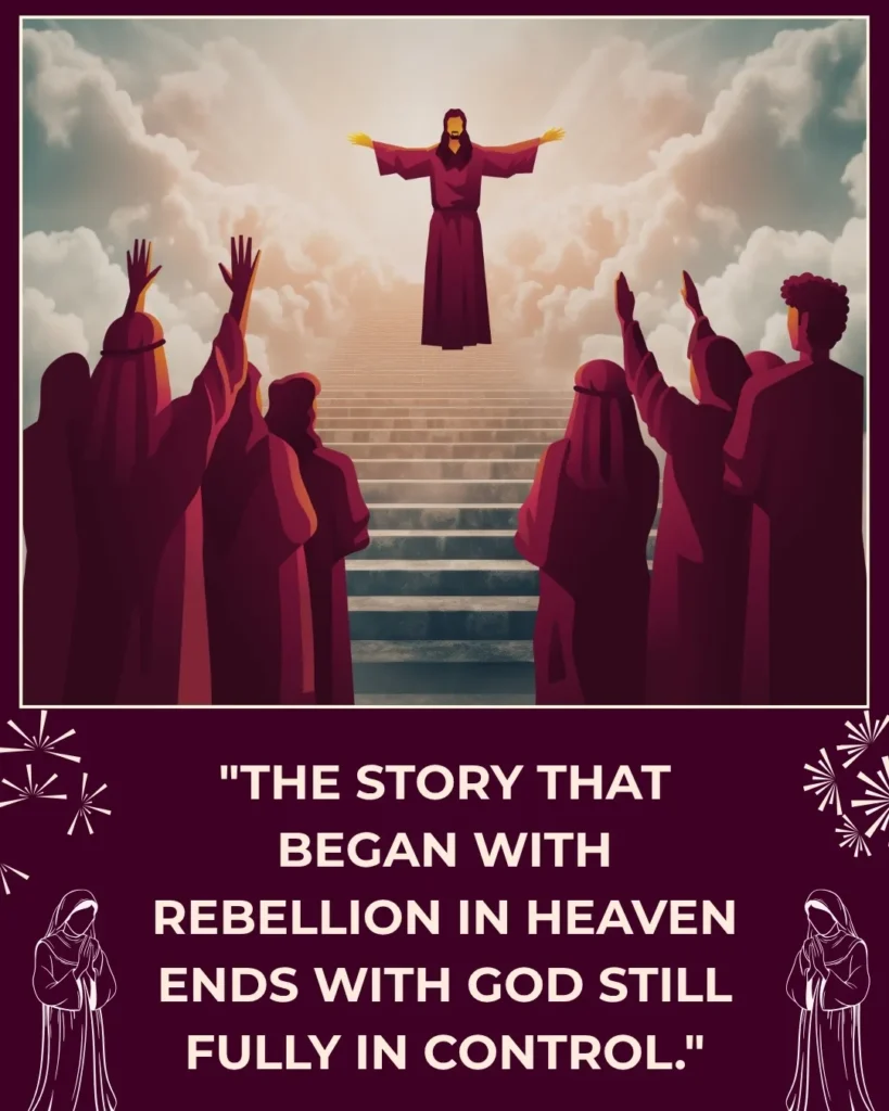 Biblical illustration of God’s sovereignty over Satan and the final victory over evil