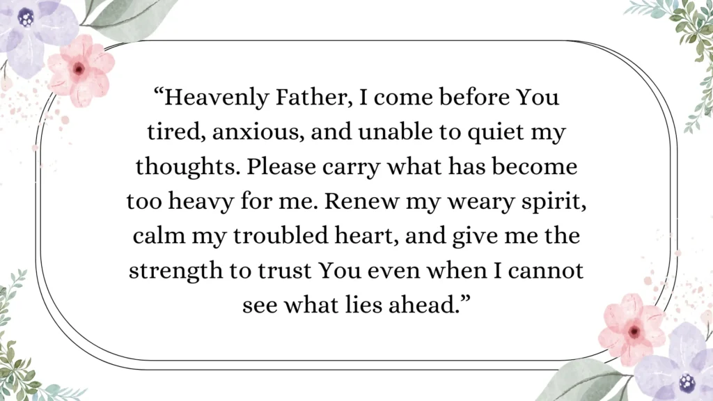 Prayer for anxiety, peace, and strength to trust God