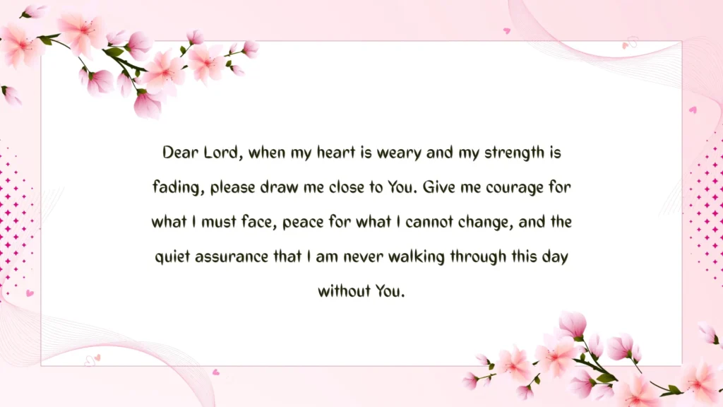 Prayer for strength and peace when feeling weary and overwhelmed