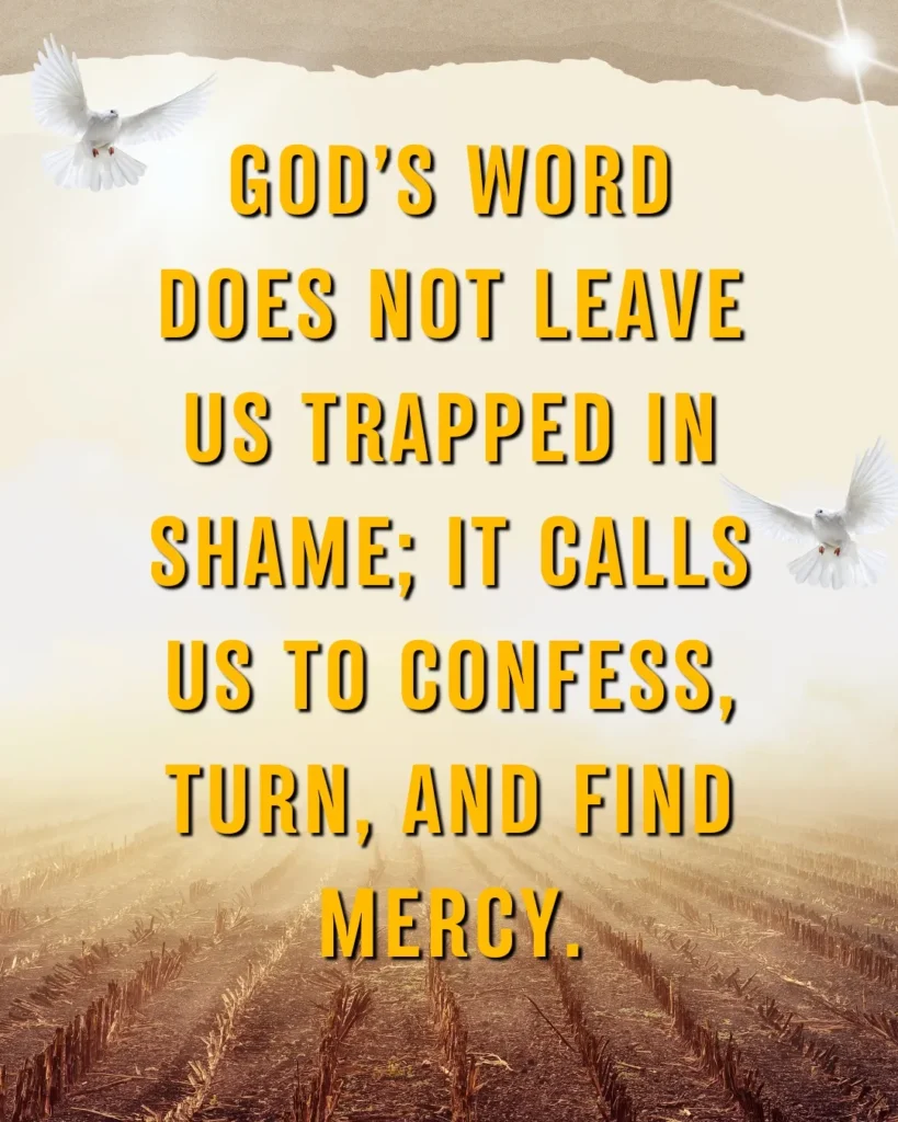 Open field with white doves representing confession, repentance, and God's mercy