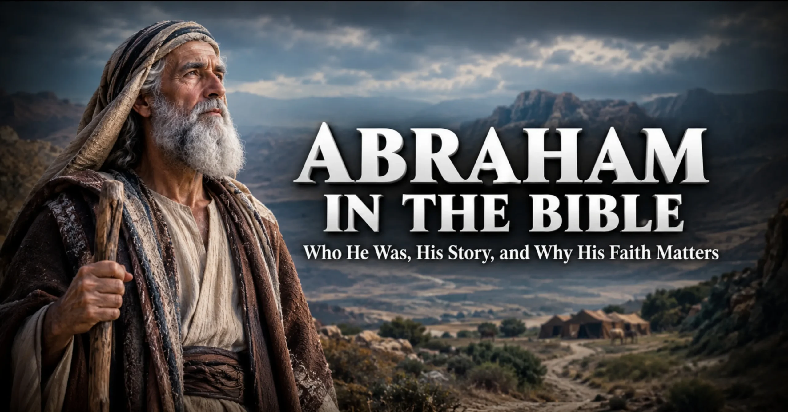 Abraham in the Bible looking at the stars as God promises him many descendants