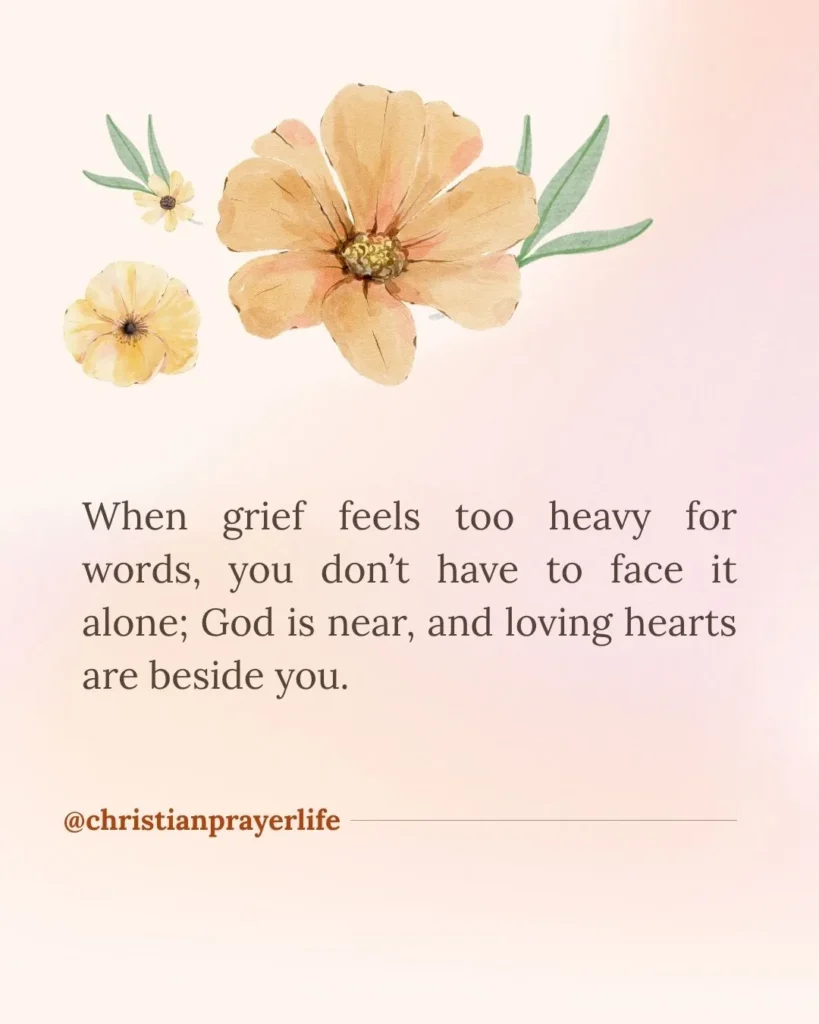 Hugs and prayers for someone grieving, reminding them that God is near and they are not alone