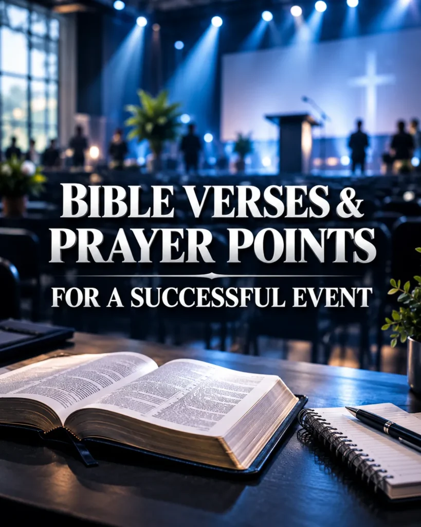Bible verses and prayer points for a successful event