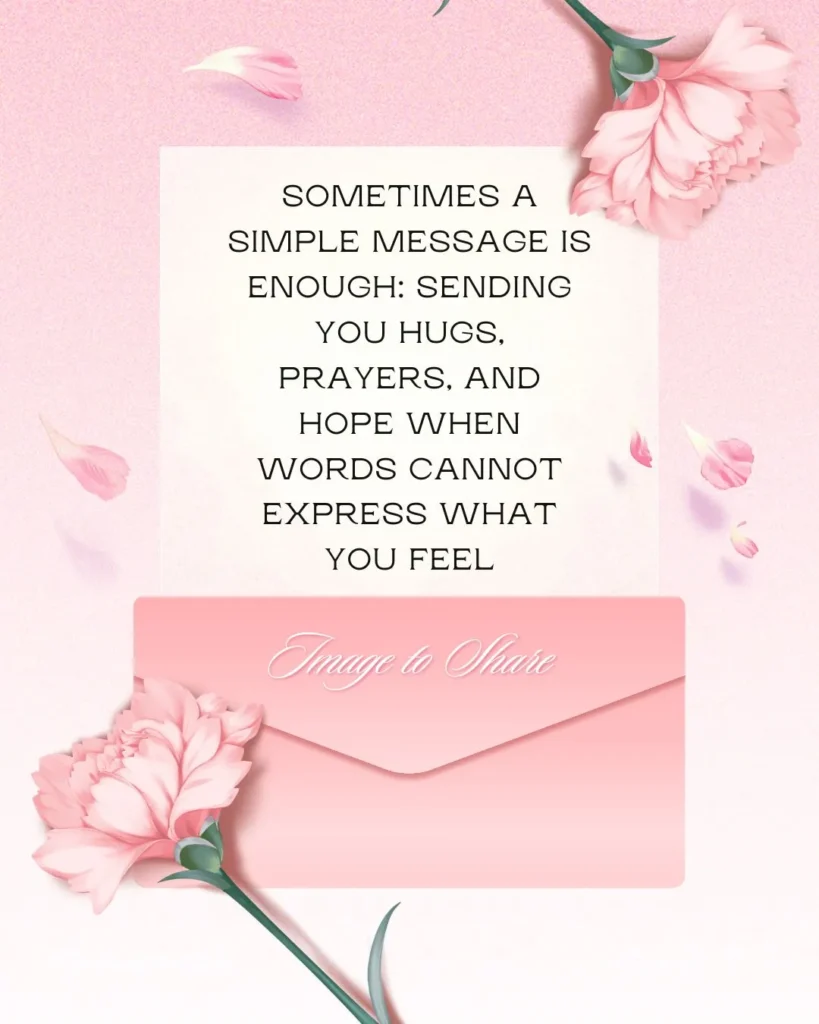 Sending hugs and prayers image to share with someone who needs comfort and hope