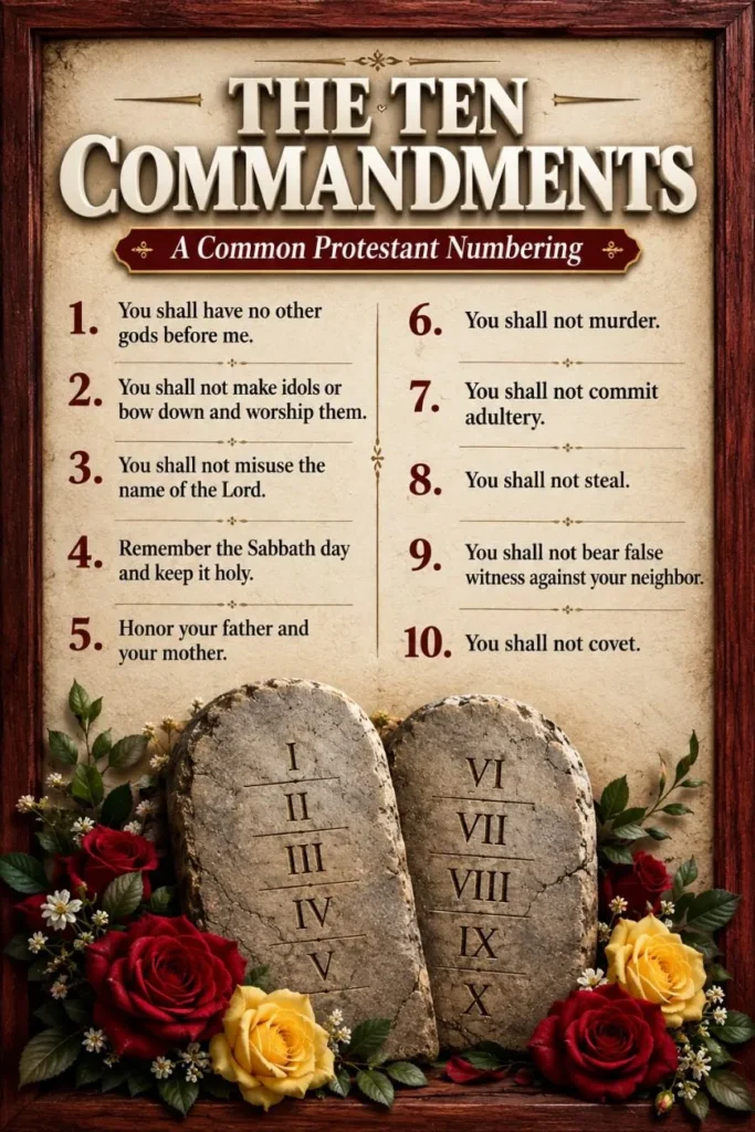 Where Are the Ten Commandments in the Bible – Ten Commandments on stone tablets